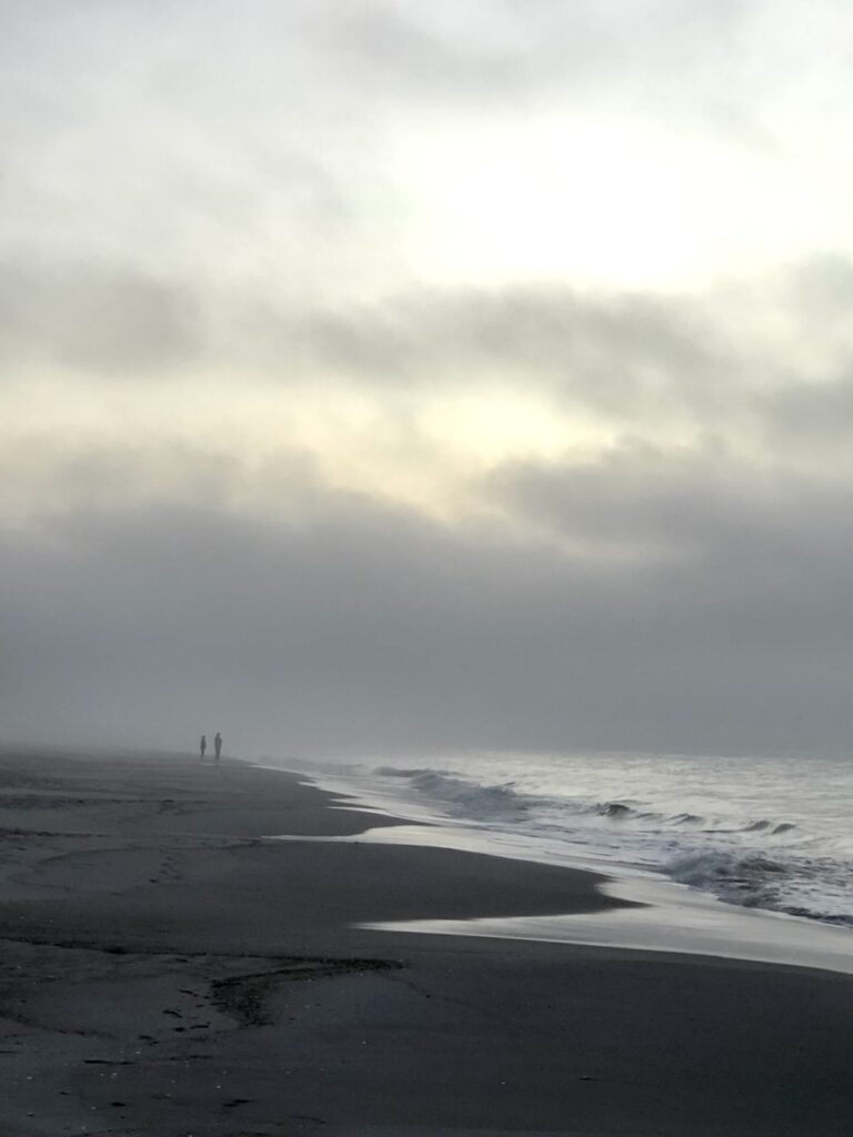 This is a foggy beach with a storm coming in to talk about you are a good person quotes.