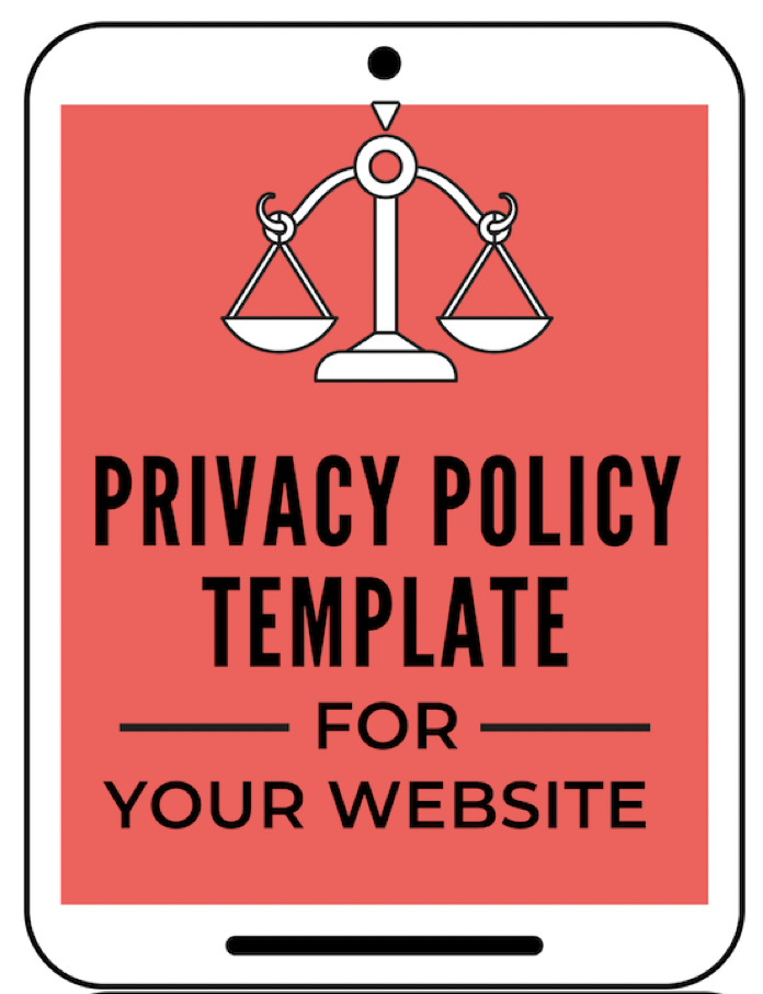 This is a graphic for a Privacy Policy Template.