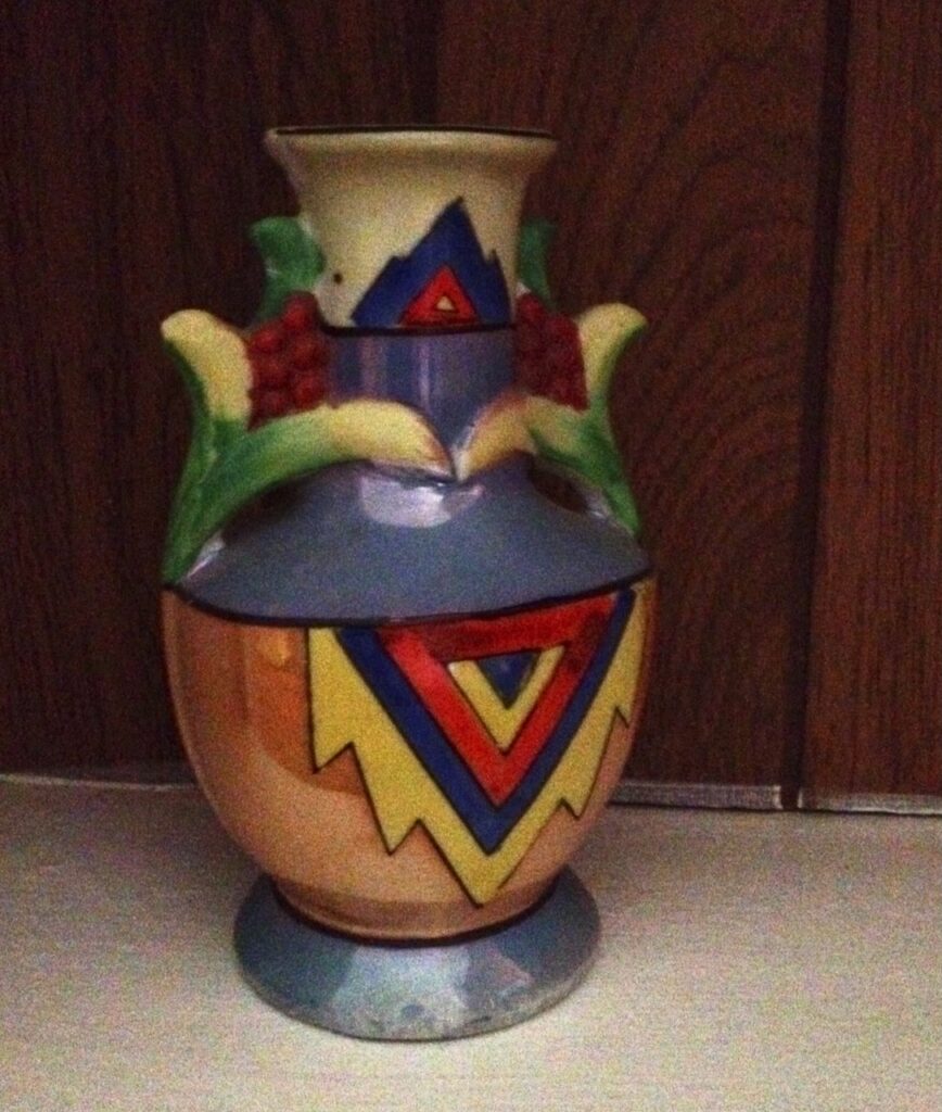 This is a quirky vase that was Kat's grandmother's to demonstrate eco friendly homes designs.